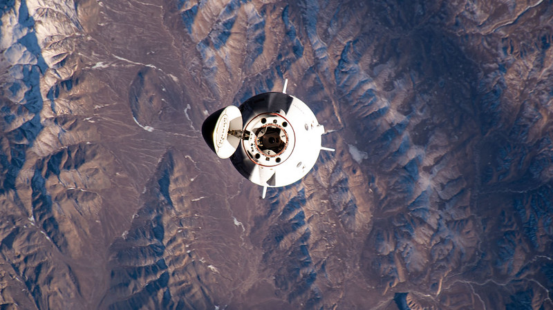 SpaceX Dragon Ship approaching ISS, Photo by NASA