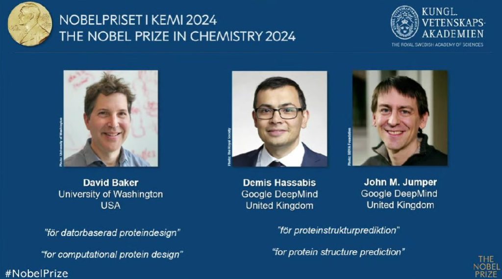 2024 Nobel Prize in Chemistry Awarded for Breakthroughs in Protein